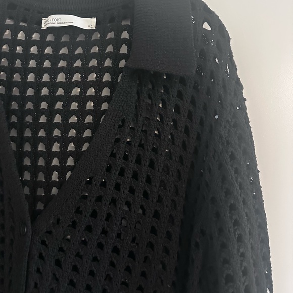 Oak + Fort Crochet Button Up Cardigan - Picture 7 of 7